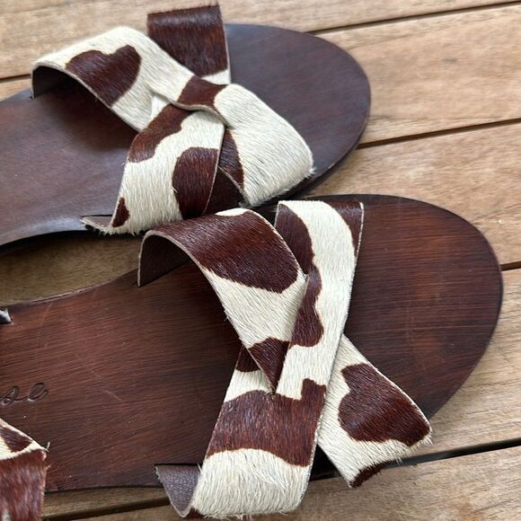 Matisse Faux Fur Crisscross Slingback Sandal 8 - Picture 3 of 7